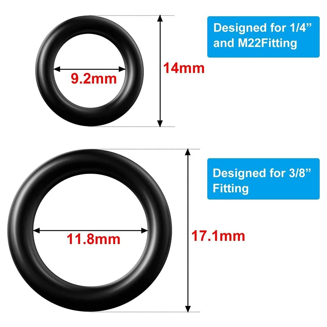 O Ring For High Pressure Washer 1 In 4 Inch 3 In 8 Inch M22 Quick Disconnect Fitting Gasket Washer Seal O Ring Rubber Set