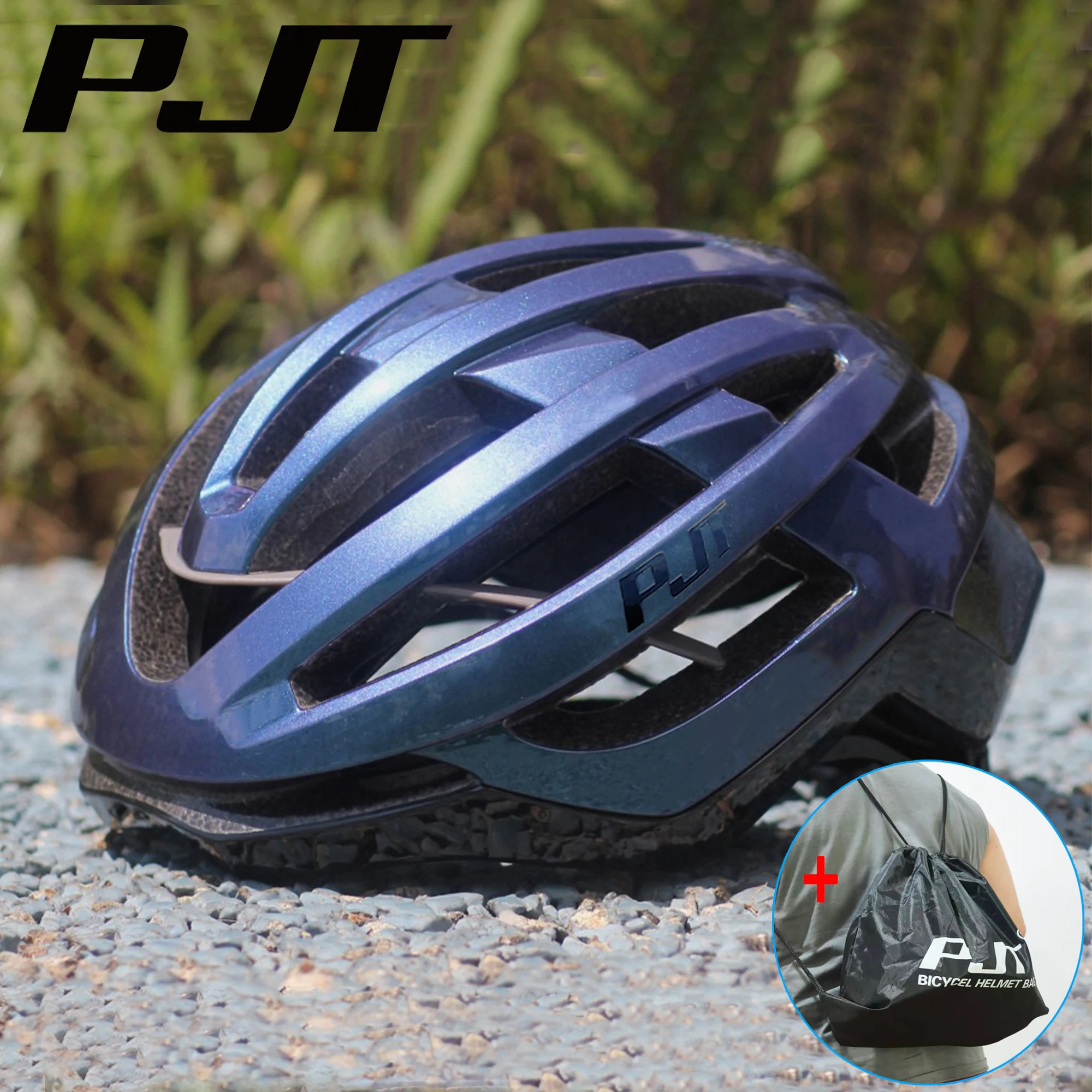 PJT Neuer PC-Fahrradhelm mit Vollkantenschutz, Ultraleichtes 3D-Stiffener-Design, MTB- und Rennradhelm, Erwachsenen-Radsicherheitshelm