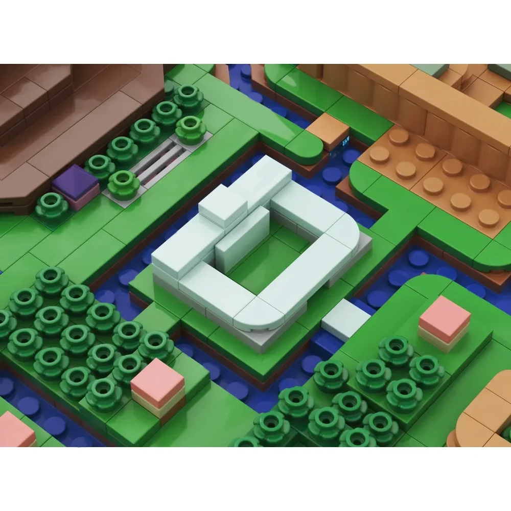 MOC Game Map Light World Overworld Map Building Blocks  A Link to the Past DIY Assembly Toys Model Bricks Children Birthday Gift