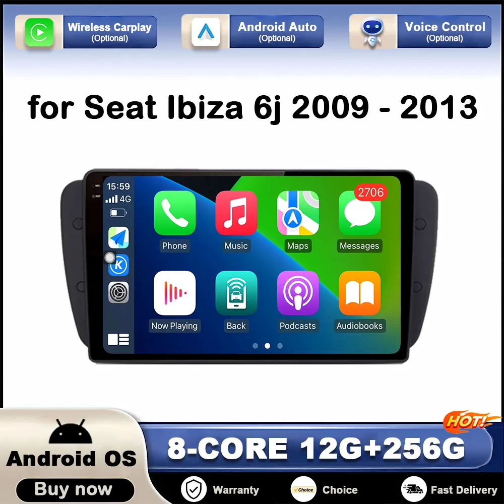 

Car Radio Multimedia Player for Seat Ibiza 6j 2009 - 2013 GPS Navigation Android OS DSP Stereo WiFi Bluetooth Auto Tools WIFI