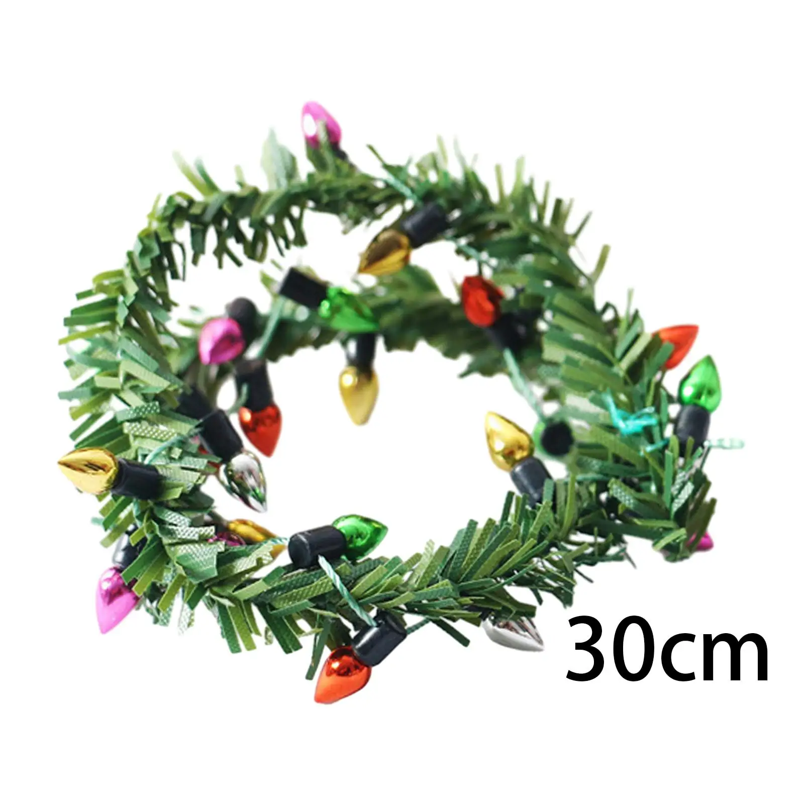 1/12 Scenery Not Glowing Bedroom Xmas Fairy Garden Lights Furniture Mini Toys Fake Light Strings Dollhouse Accessories Ornaments