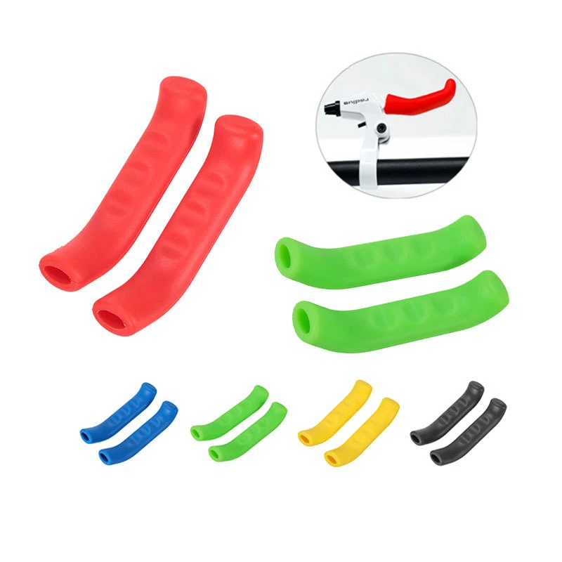 2pcs Bicycle Brake Handle Cover Silicone Sleeve MTB Road Bike Brake Lever Protector Covers Mountain Bike Brakes Accessories