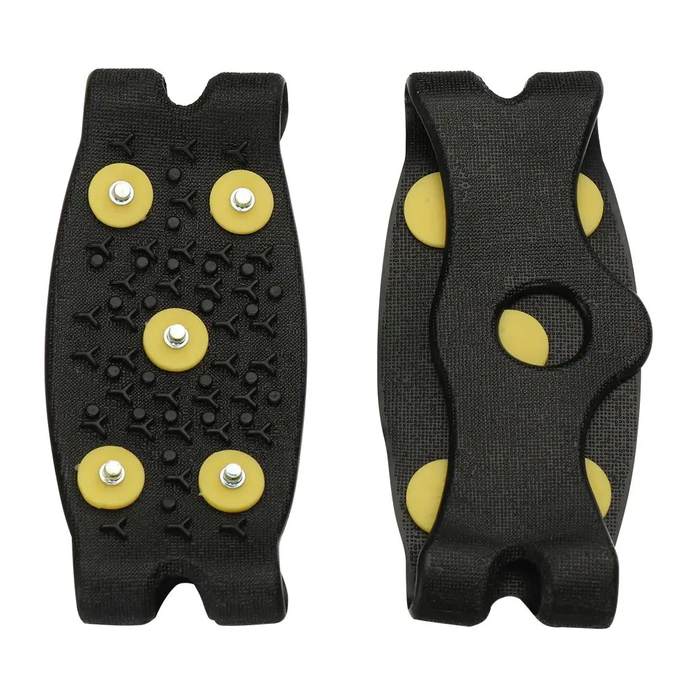 1 Pair 5-Stud For Ice Walking Snow Ice claw Anti Slip Ice Gripper Winter Climbing Crampon Cleats Shoes Boots Cover