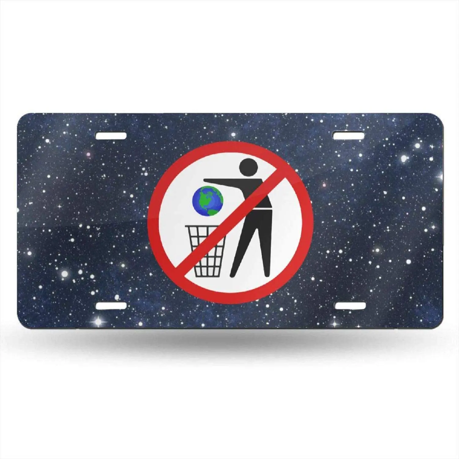 TTDECK Save The Earth Car License Plate Retro License Plates Decorative Front Plate 6