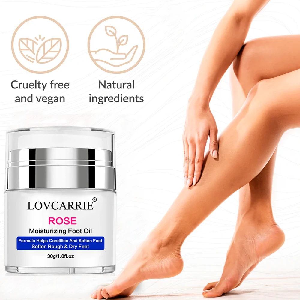 LOVCARRIE 30g Foot Cream for Dry Cracked Heels New Formula Repair Lotion Nail Strengthener Nourish Cuticle Softener Treatment