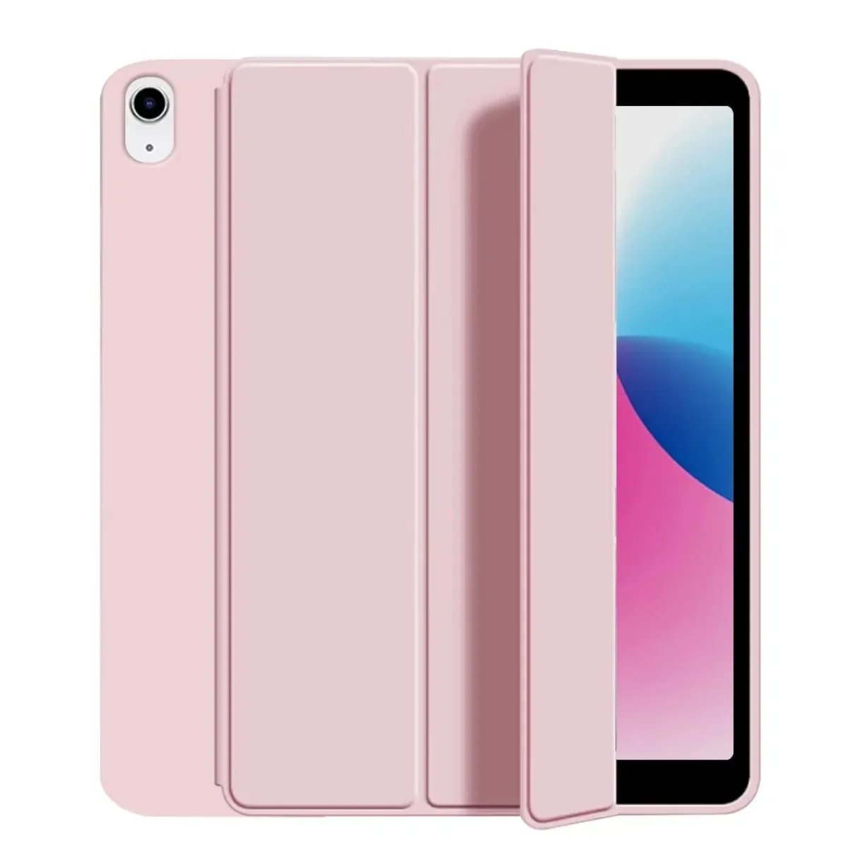 case for iPad 10th 11th generation A16 11 2025, three fold stand protective cover with soft TPU back shell, auto wake-up/sleep