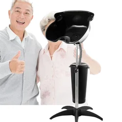 헤어 살롱용 휴대용 샴푸 싱크 모바일 대야, 편리한 헤어 세척 솔루션