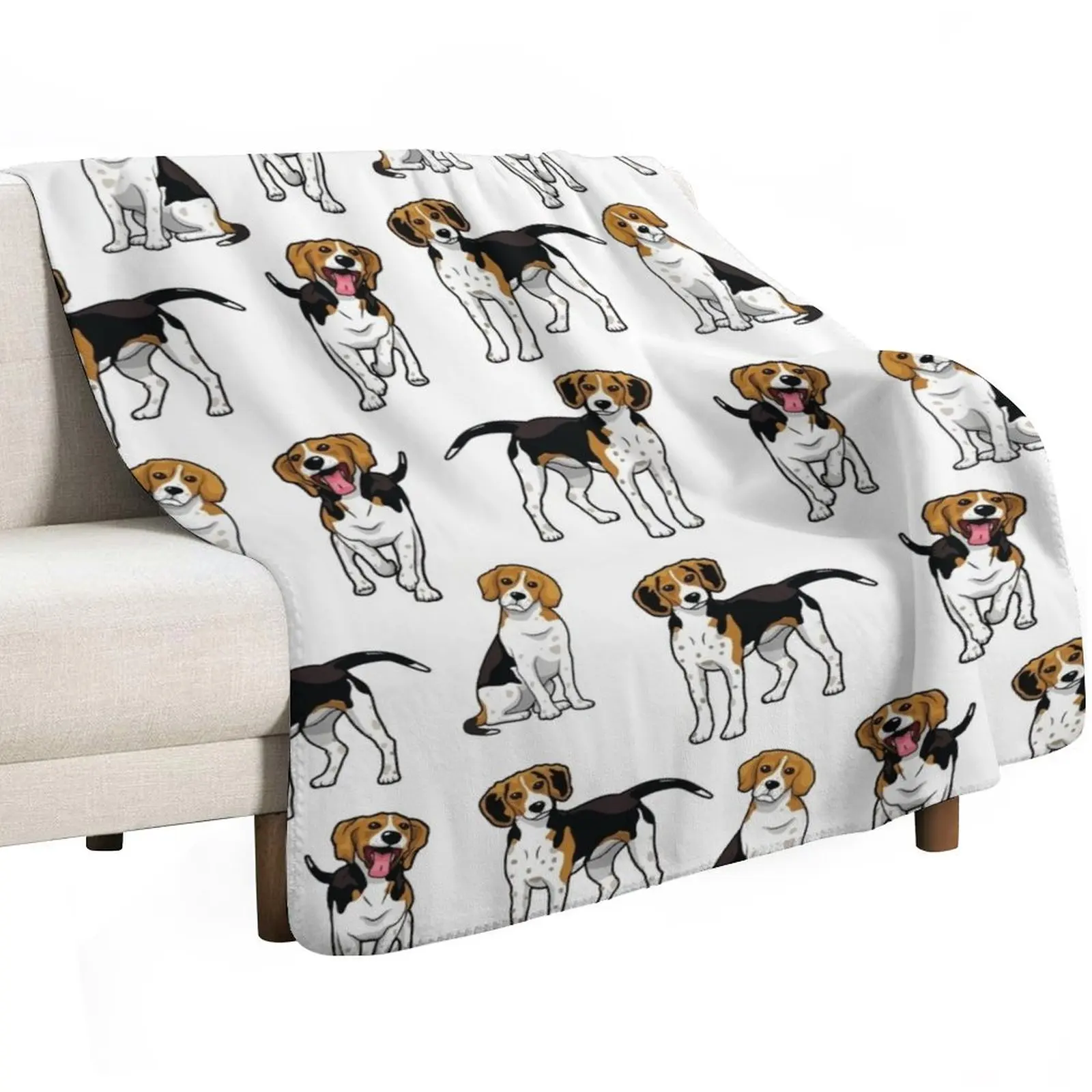 Treeing Walker Coonhound Throw Blanket Luxury Brand Blankets For Bed Plush Soft Plaid Decorative Sofas Summer Blankets