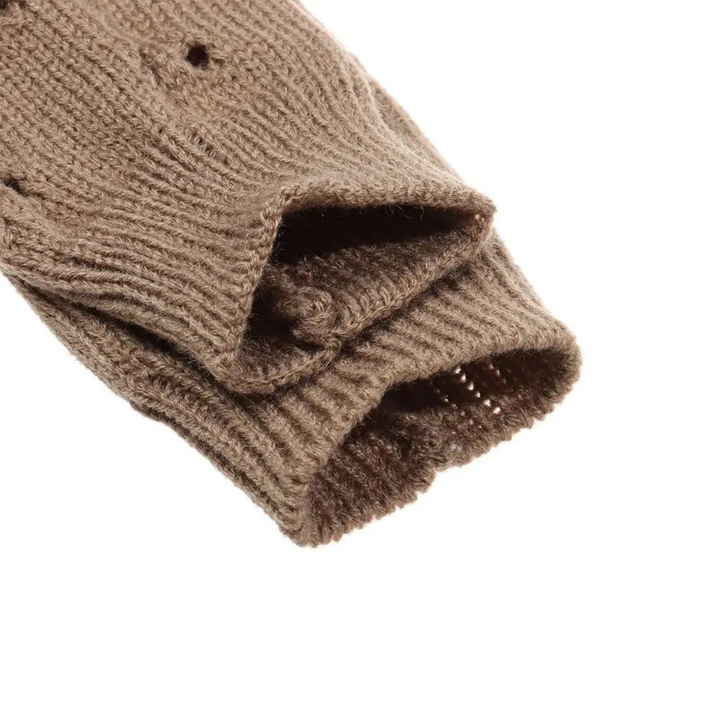 

Вязаные перчатки с полым дизайном, мягкие вязаные перчатки без пальцев с дизайном русалки, вязаные крючком теплые вязаные перчатки черного цвета