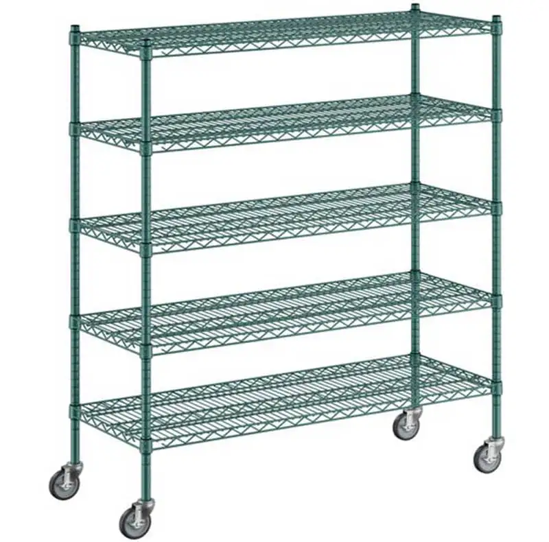 Customizable High Quality Professional Garden Farm Customization China Industries Green Epoxy Mushroom Hydroponic Grow Shelves