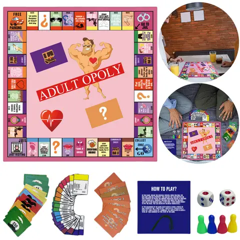 Adultopoly Board Game Couple Adult Opoly Board Game Relationship Card Game Birthday Date Night Gift for Husband Wife