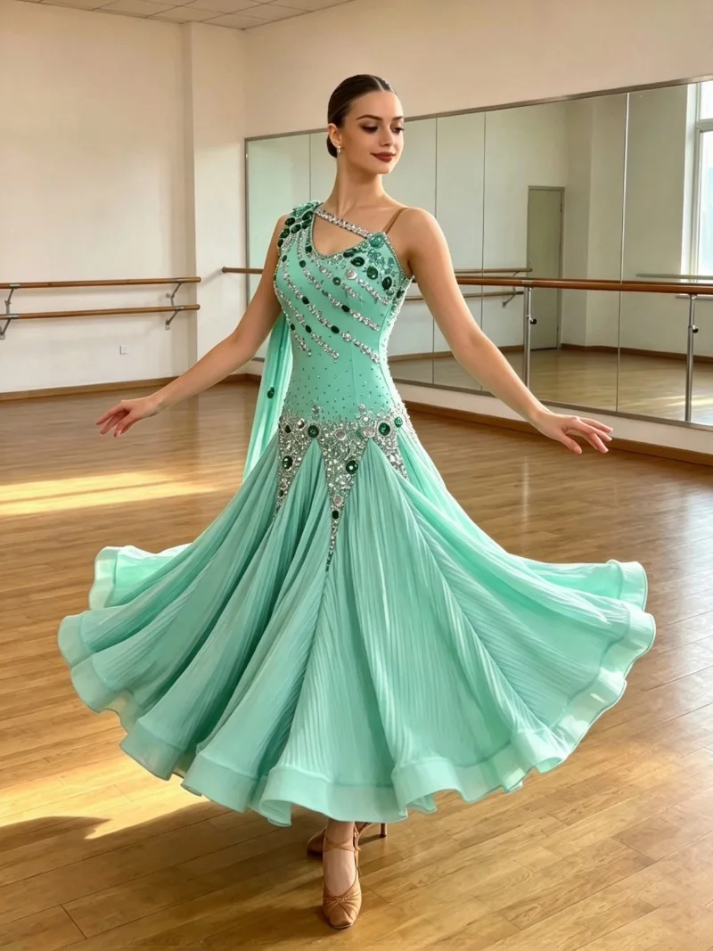 Ballroom Competition Dance Dresses Women New Standard Ballroom Dress Adult Advanced Modern Waltz Dancing Skirt