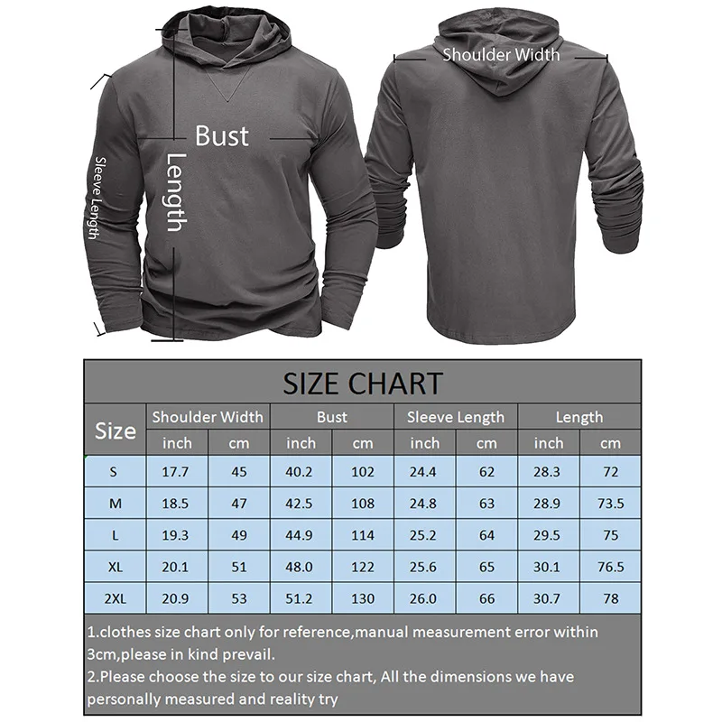 Men\'s Sports Hoodie Long Sleeve T-shirt Bottoming Shirt Gym Sports Muscle Shirt Solid Color Outdoor Casual Sweatshirt