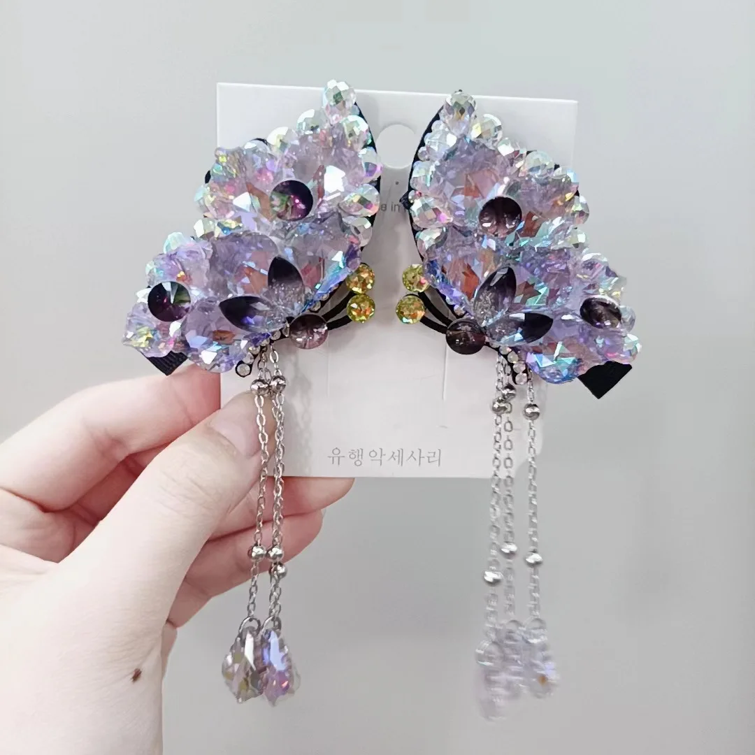 

Antique hairpin headdress tassel super fairy crystal butterfly hanfu hairpin deserve to act the role of step ms original design