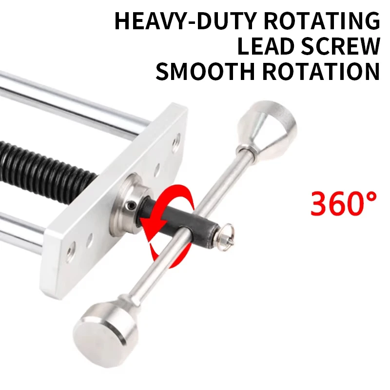 

Woodworking Inertia Clamp Precision Heavy-Duty Vise Dual-Screw Effort-Saving Woodworking Vise Quenched Treatment Reinforced Jaw