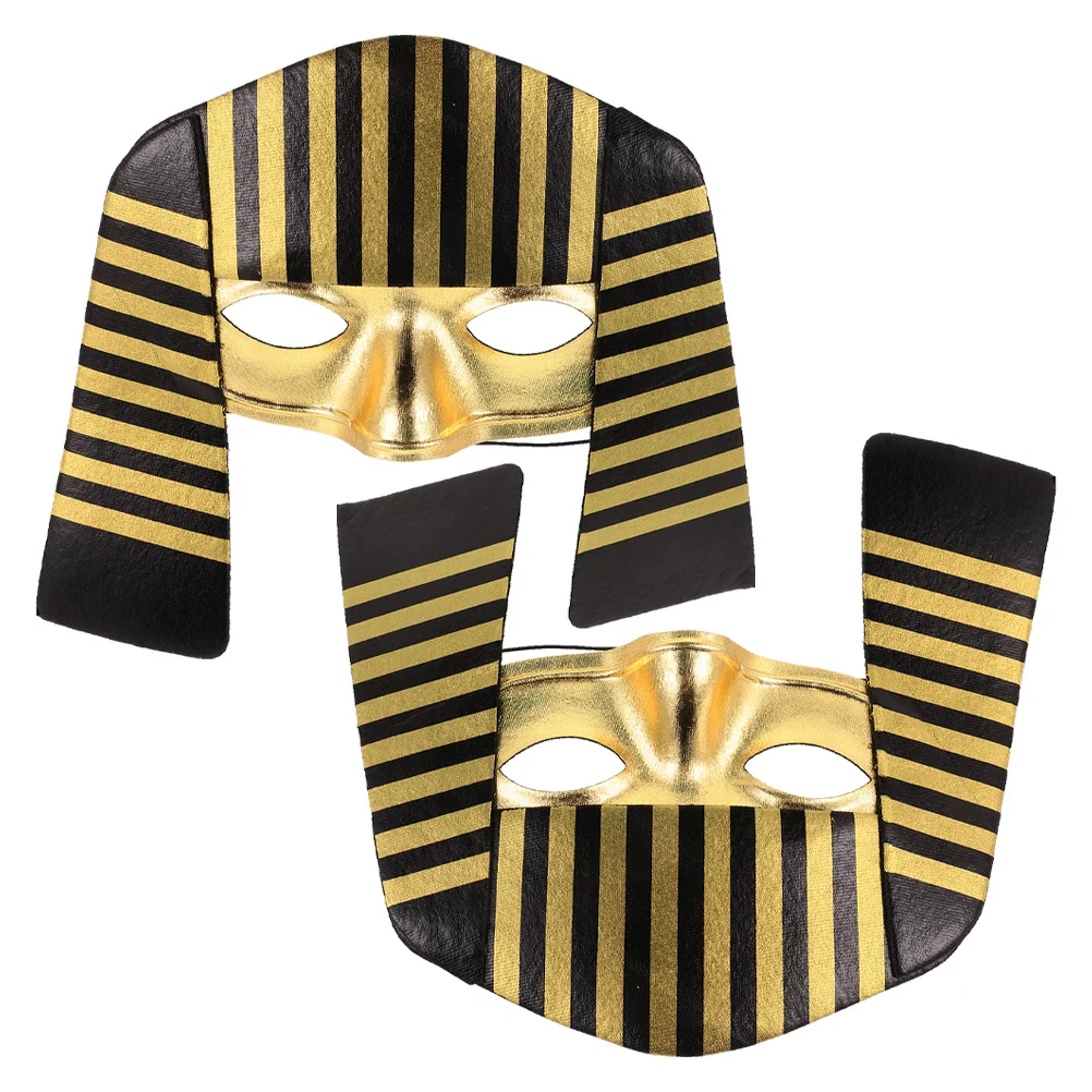 2 szt. Maseczka Faraona dla dzieci na Halloween, regulowana, wygodna, kostium egipski, maska do przebierania na imprezę, akcesoria do cosplayu