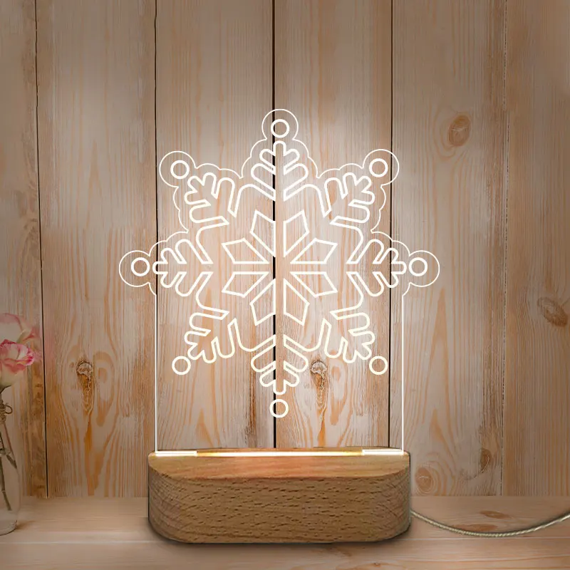 

Personalized Low Power Table Lamp Acrylic LED Night Light For Christmas Domestic Decoration