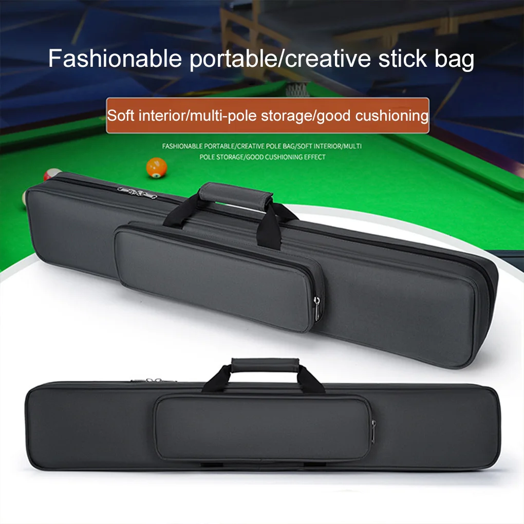 Portable Pool Cue Bag Large Capacity Crossbody Thickened Oxford Cloth Seven-hole One-half Pool Cue Storage Bag Snooker Accessori