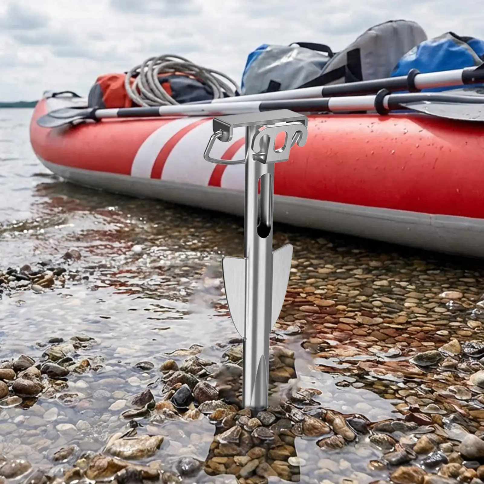 Kayak Anchors Stainless Steel Rustproof Heavy Duty Sand Boat Anchors For Kayak Paddleboard Inflatable Boat Raft Pontoon Shore