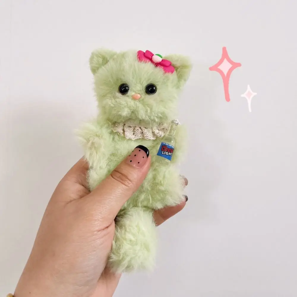 Gato bonito torção vara material conjunto coelho dos desenhos animados diy pingente material ultra denso lã de pelúcia torção vara conjunto brinquedo artesanal