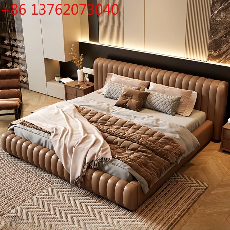 

Aesthetic Nordic Double Bed Headboard Glamorous King Size Beds Princes Modern Platform Sleeping Letto Matrimoniale Furniture