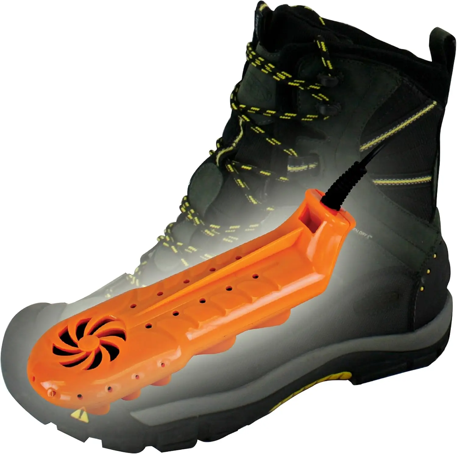 

Портативная сушилка для обуви и ботинок для путешествий, быстросохнущая, оранжево-черный дизайн