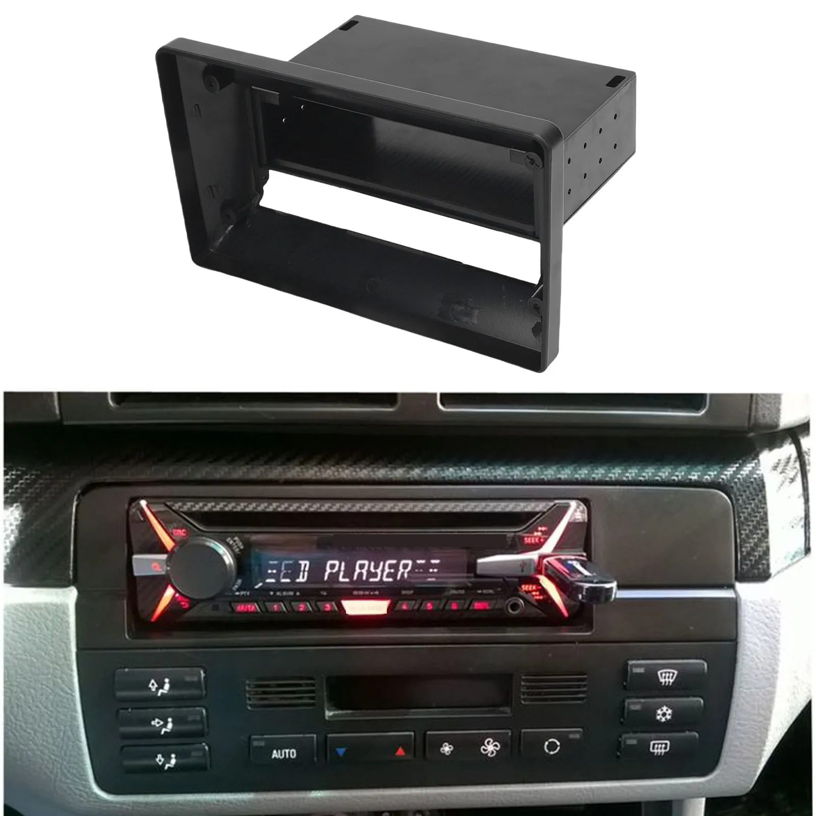 

Universal 1 DIN Car Radio Frame Single DIN Stereo Radio GPS Navigation Panel Frame Cars Interior Accessories