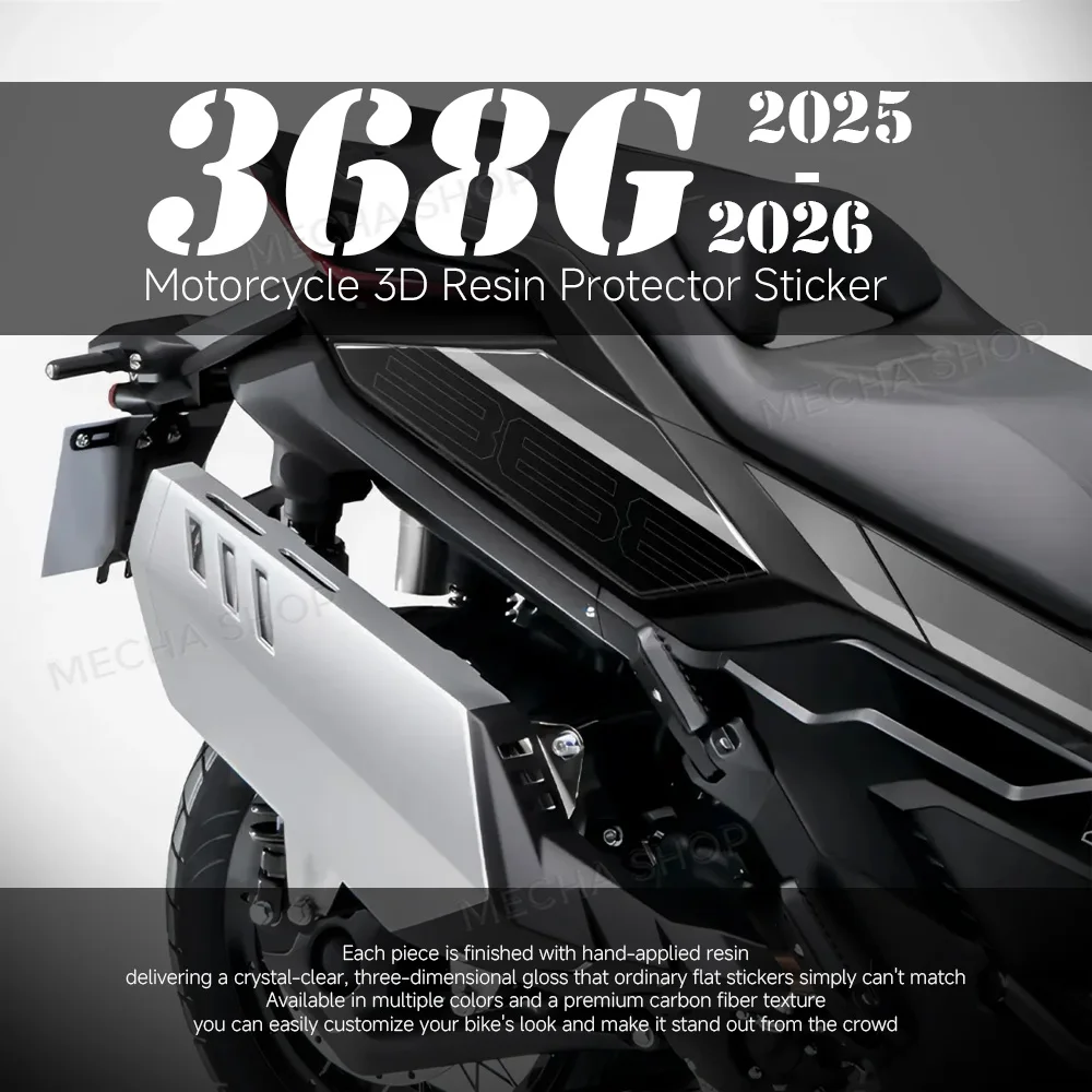 For Zontes 368G 2025 2026 3D Resin Sticker Protection Kit Under Saddle Plastic Stickers