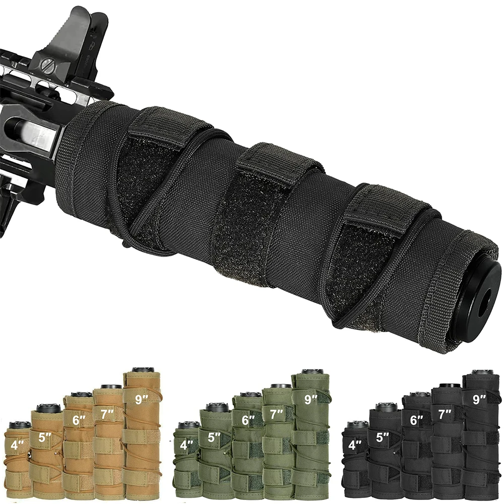 Tactical Suppressor Cover Fire Protection Cover 4/5/6/7/9inch Protective Cases Hunting Shooting Heat Resistant Suppressor Cover