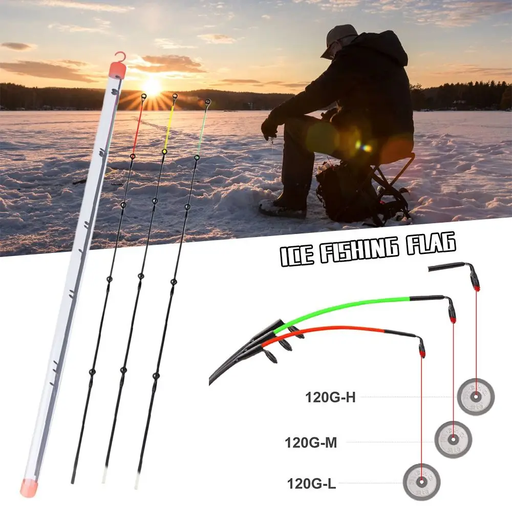 High Quality Retractable Ice Fishing Rod Tip Winter 120gM/L/H Carbon Fiber Spinning Portable fiberglass Fishing Pole