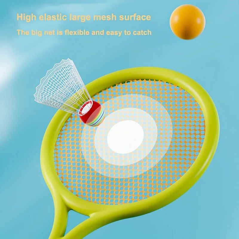 sports tennis racket interactive game  Badminton racket indoor and outdooractivity parent-child interaction  puzzle toy ball