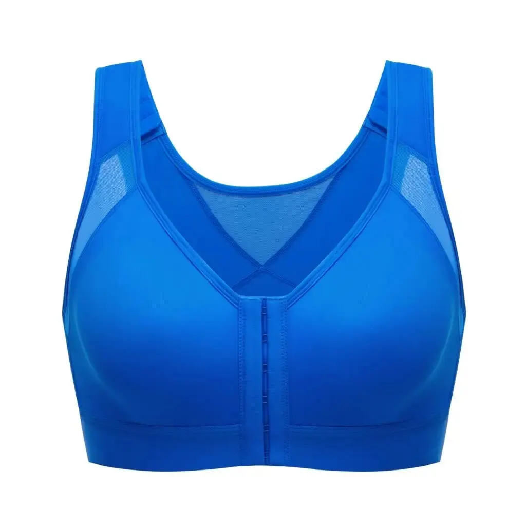 Women's Posture Front Closure Bra Plus Size Full Coverage Unlined Wireless Back Support