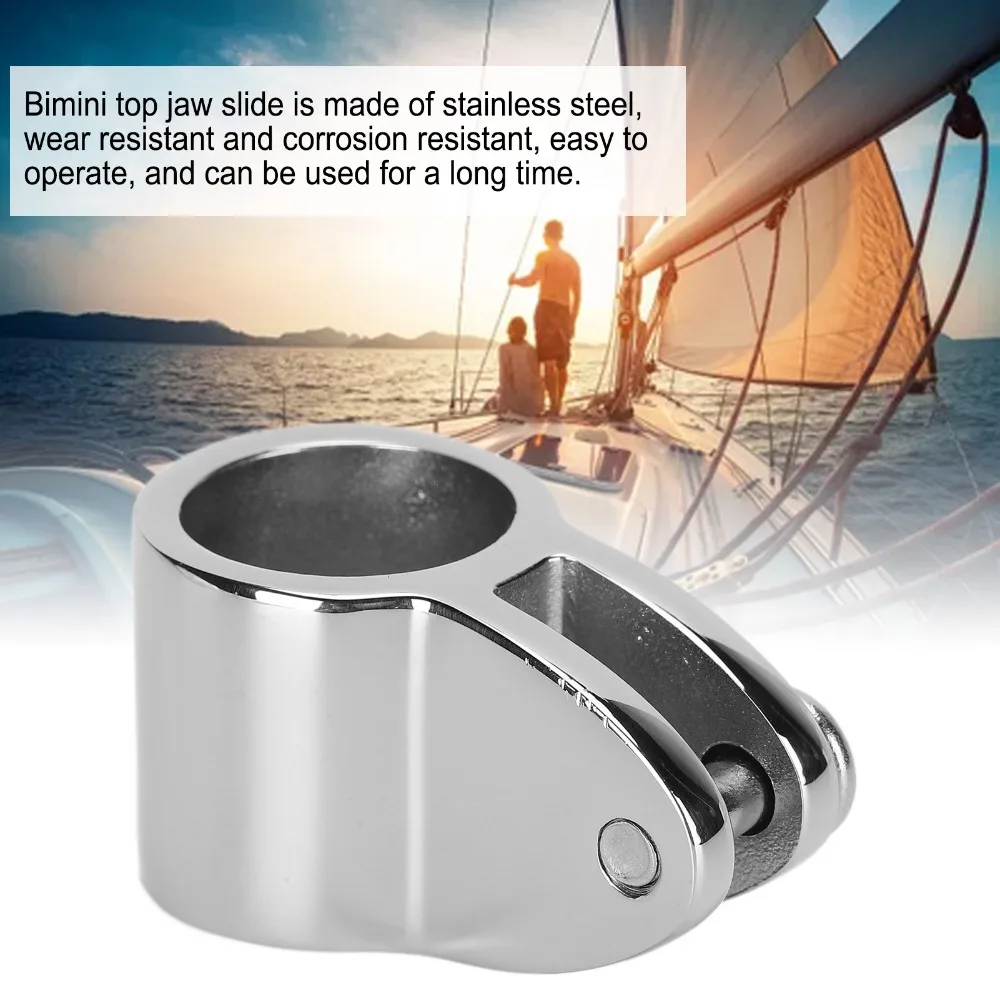 ​ 2 PCS 316 Stainless Steel Bimini Top Jaw Slide 7/8 inch 1 inch Marine Hardware Fitting ​Heavy Duty Polished Finish
