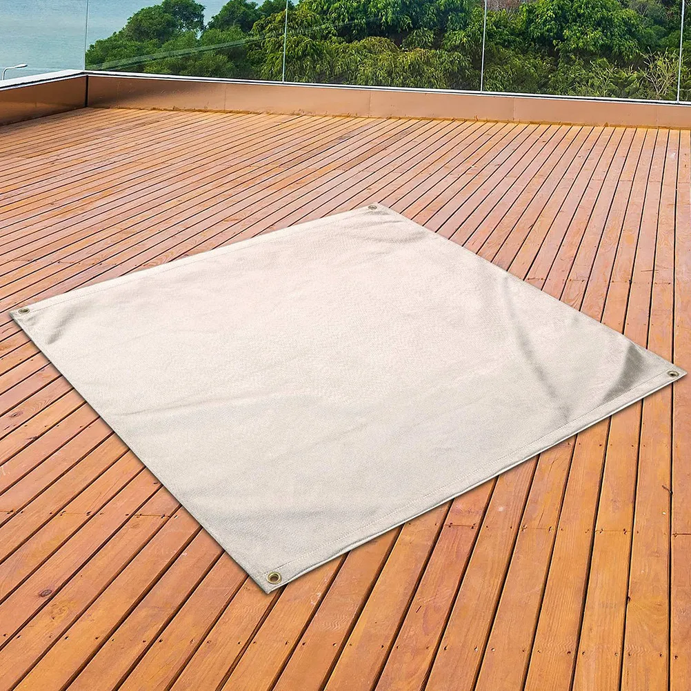 1Pcs Fire Pit Flame Resistant Mat Outdoor Camping Barbecue Protective Cloth Fire Resistance Blanket Fiberglass Stove Mat