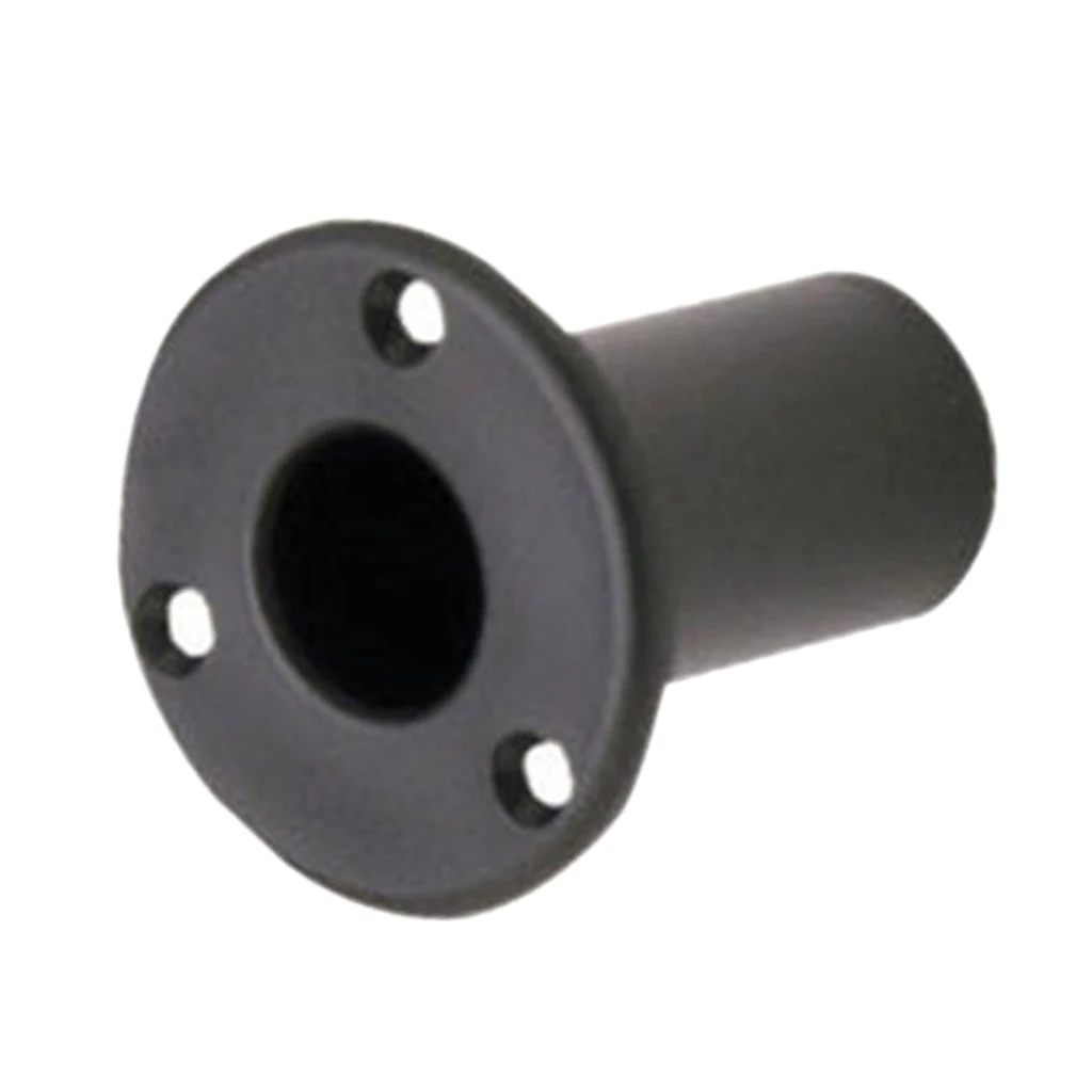 Marine Extra Cup Mount Set Easy Install Black Ladder Insert Plug Deck Fitting for Ladder for Stainless Steel Boat