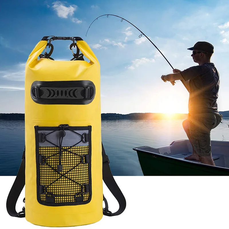 

Пляжная сумка для плавания, водонепроницаемый рюкзак для водных видов спорта на открытом воздухе, рафтинга, лодки, сетчатый рюкзак для сухого и влажного разделения, сумка для водных игр на шнурке