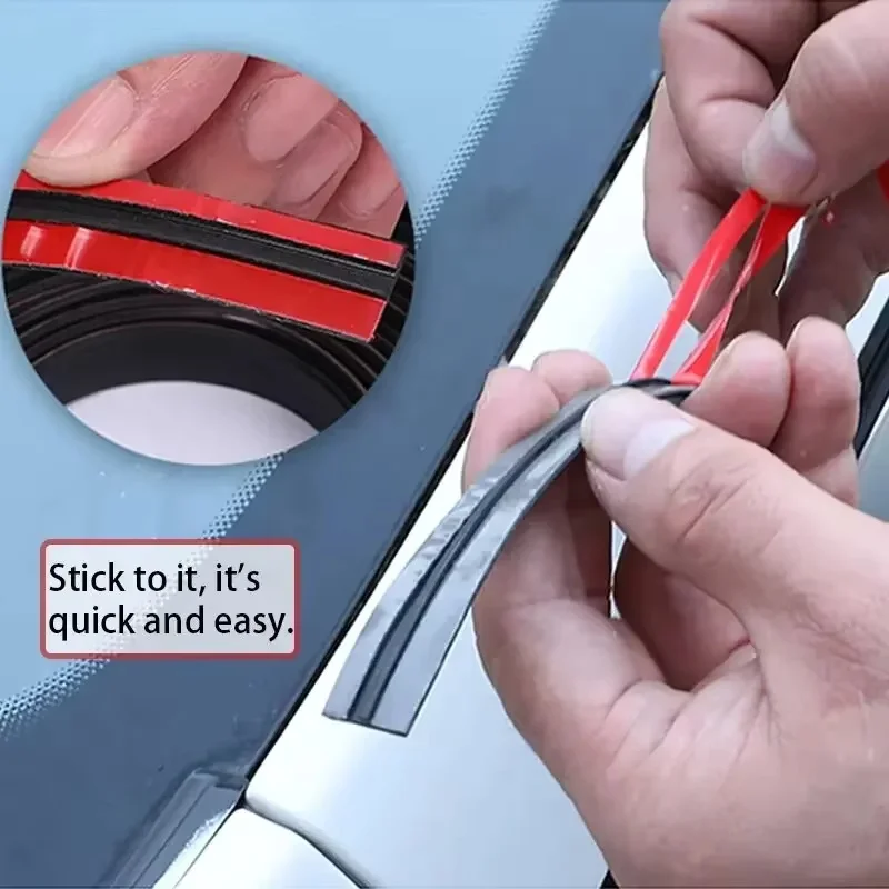 Car Rubber Seal Strips Auto Seal Protector Sticker Window Edge Windshield Roof Rubber Sealing Strip Noise Insulation Accessories view 5