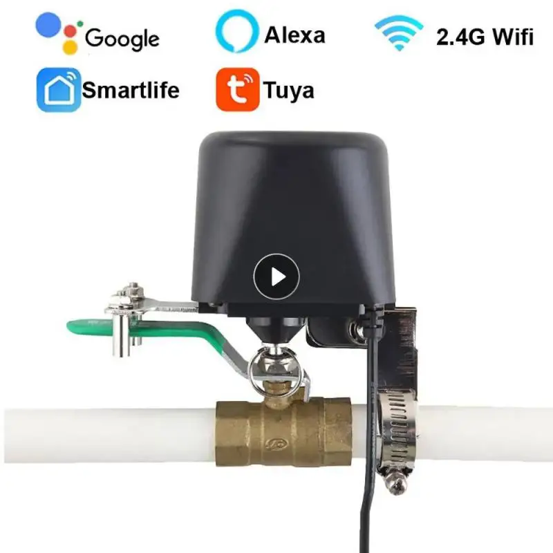 

Tuya Wifi/Zigbee Smart Valve Controller For Water Gas Pipeline Auto Shut ON Off Compatible With Alexa Google Assistant Control