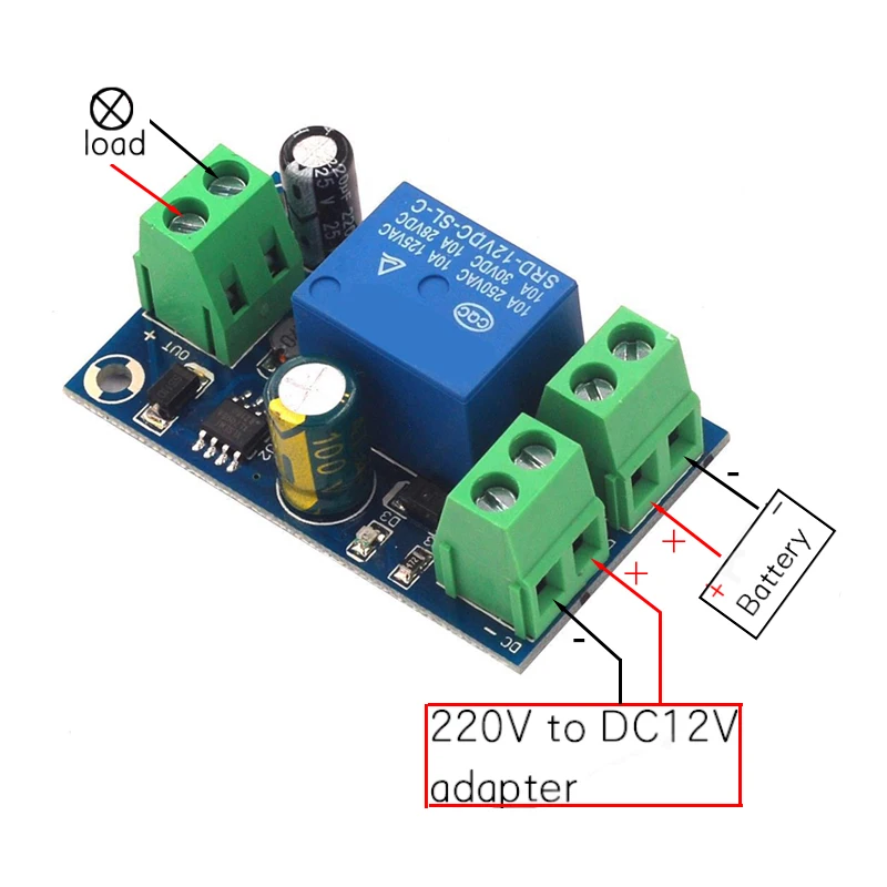 Power-OFF Protection Module Automatic Switching Module UPS Emergency Cut-off Battery Power Supply 12V to 48V Control Board