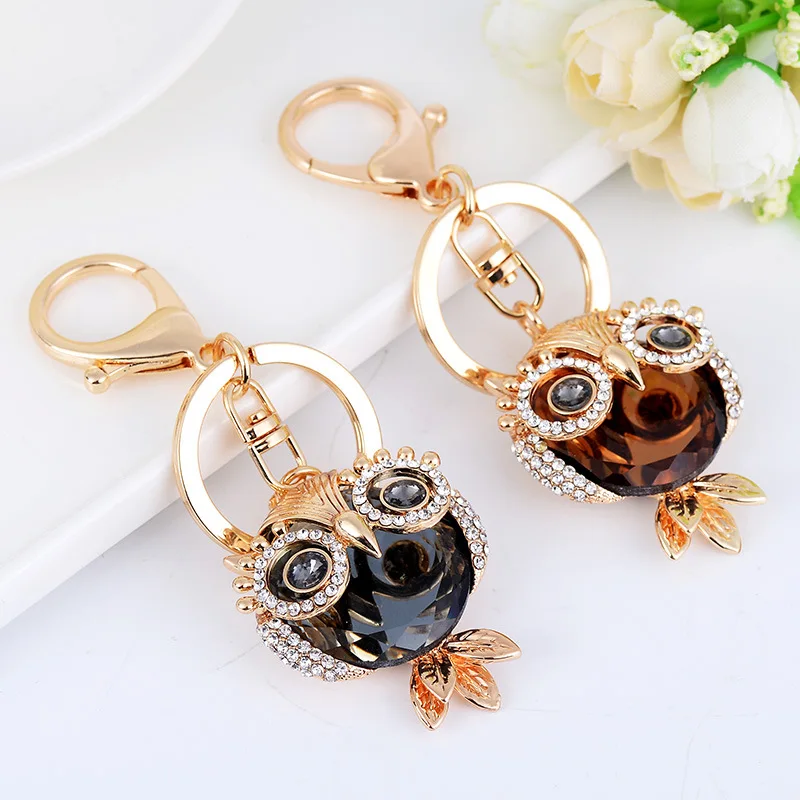 

Personalised owl car keychain fashion women bag charm small gift pendant