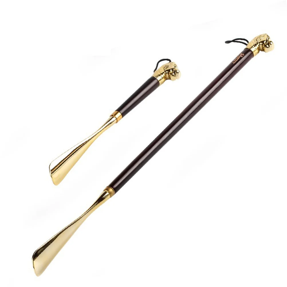 1Pcs Lion Head Shoehorn Long Handle Metal Durable Lightweight Shoe Horn Tool for Seniors Pregnancy Back Relief Shoe Lifter
