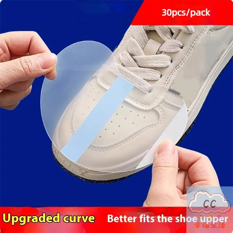 NEW HUA Multi-Function Shoe Toe Stickers 30/90Pcs, Clear Waterproof Film for Stain Removal, Wear Dirt Resistant Shoe Protector