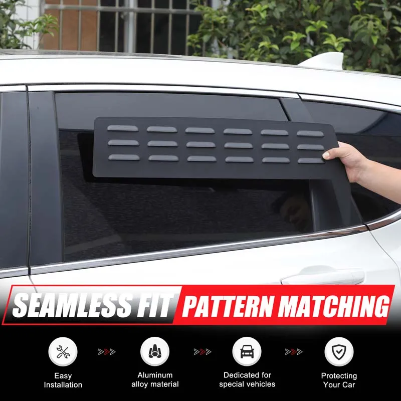 2Pcs Aluminum Alloy Black For Honda CRV Breeze 2017-2021 Car Rear Ventilation Blinds Car Modification Decorative Accessories