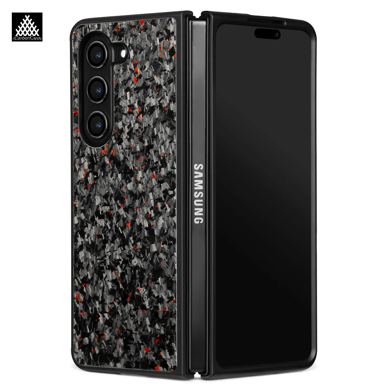 (Front Frame + Back Cover) For Samsung Galaxy Z Fold 8 Ultra / 8 Wide Fold 7 6 5 Real Carbon Fiber Phone Full Coverage Case