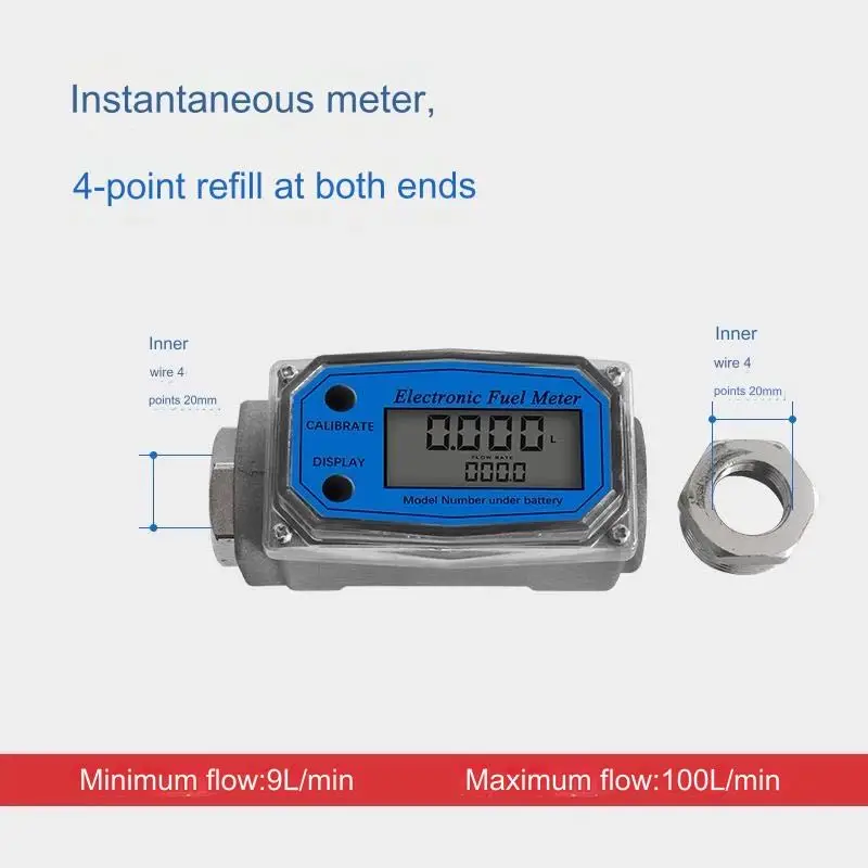 hot sale ss304 Stainless Steel Liquid Sensor Digital Display Turbine flowmeter manufacturers Complete caliber