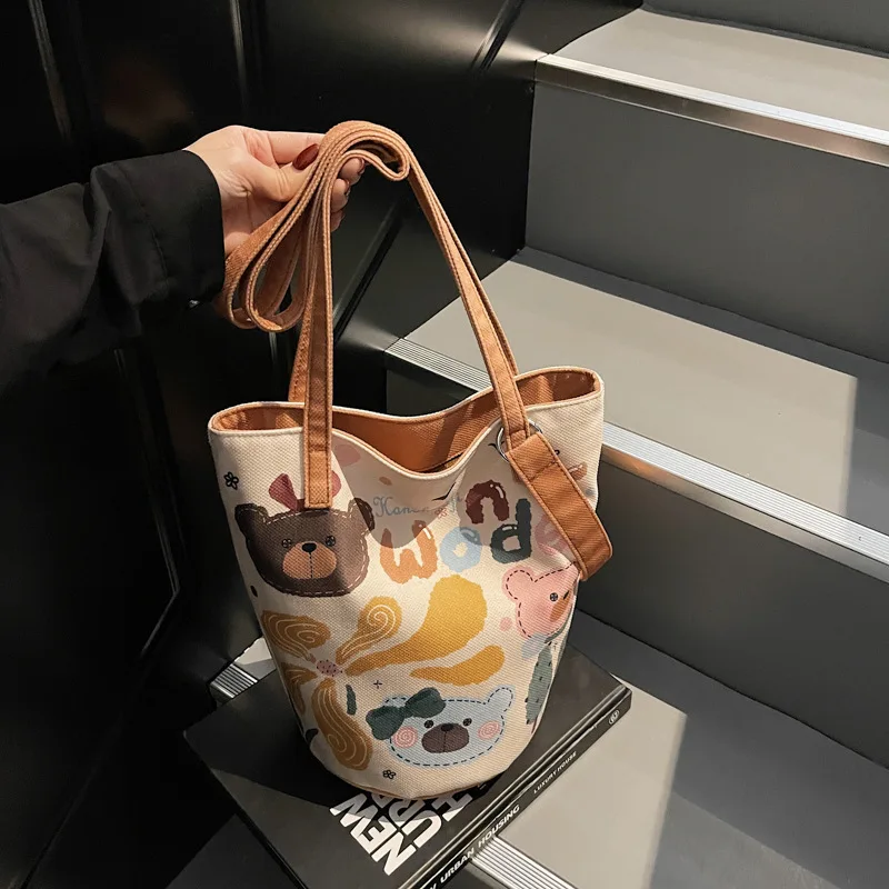

Women Bucket Bag Cute Cartoon Crossbody Bags for Women Shoulder Bags Casual Purse and Handbags Сумка Женская Bolsos De Mujer Sac