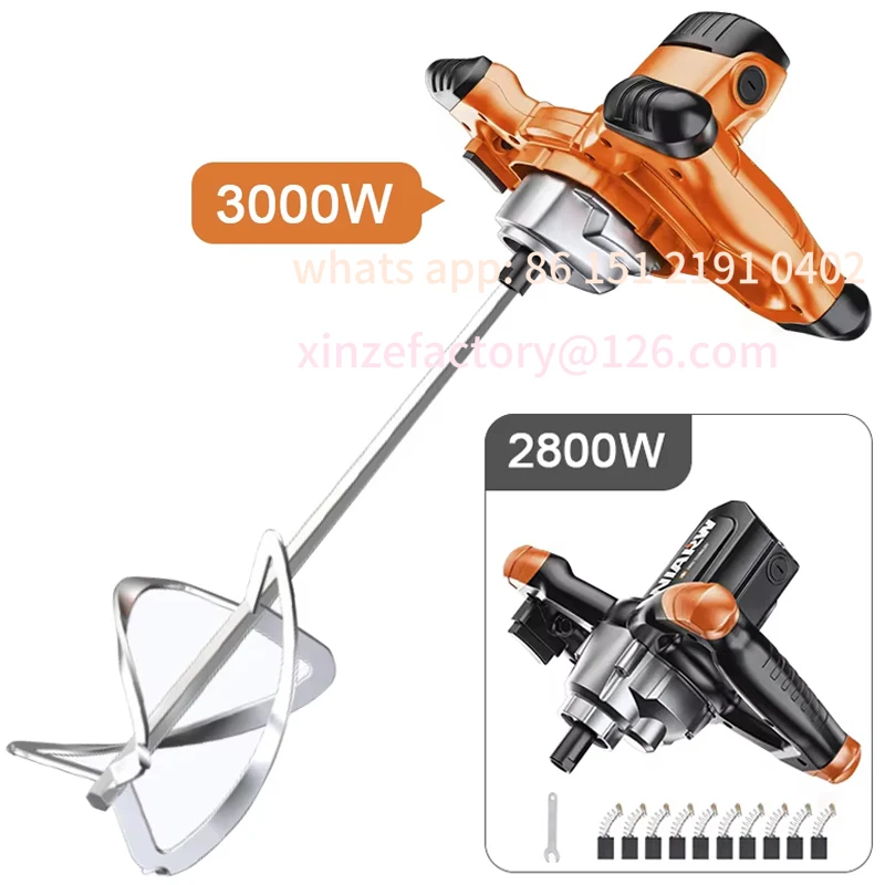 

Customizable Industrial Cement Mixer Adjustable Handheld Paint Putty Powder Cement Plaster Mortar Coating Mixer