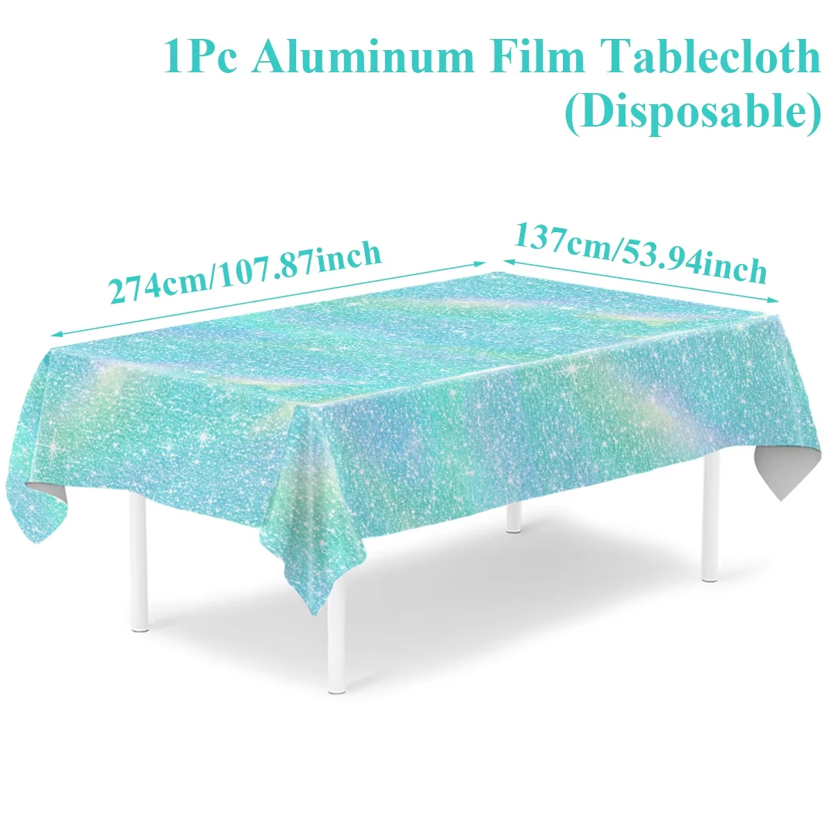 Paars Laser Tafelkleed Decor Glitter Verjaardag Bruiloft Decoratie Feest Roze Aluminium Film Tafelkleed Feestartikelen Babyshower