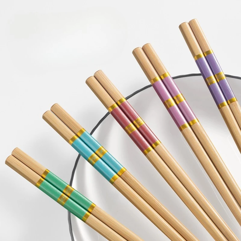 

Natural Bamboo Chopsticks Set Household High-end Paint-free Wax-free Chopsticks Tableware Accessories