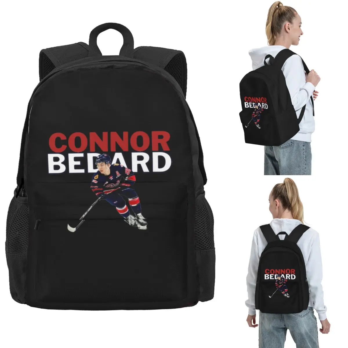 Connor McDavid 97 For Edmonton Oilers FansBackpack Hot Sale Daypack Large Capacity Children BookBag School Bag